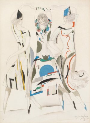 Costume Design For Humoresque by Sergey Chekhonin Oil Painting