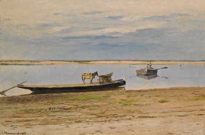 View Of The Dniepr by Sergey Ivanovich Svetoslavsky Oil Painting