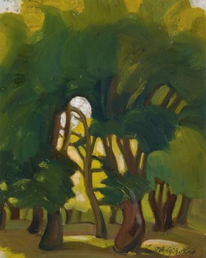 Landscape by Sergey Yurievich Sudeikin Oil Painting