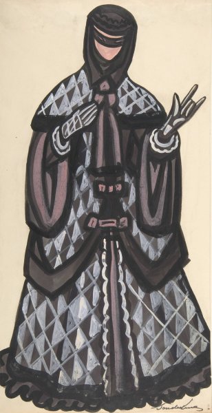 Masked Woman by Sergey Yurievich Sudeikin - Hand-Painted Oil Painting Reproduction