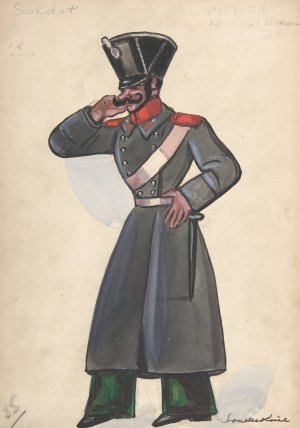 Soldat by Sergey Yurievich Sudeikin Oil Painting
