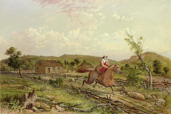 The Escape by Seth Eastman - Hand-Painted Oil Painting Reproduction
