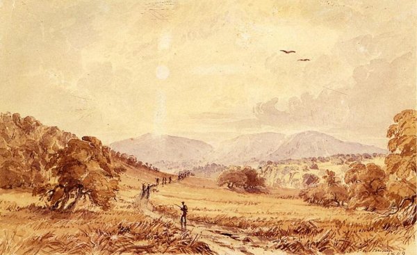 Main Product Photo of View in Texas - Miles North of San Antonio Painting by Seth Eastman