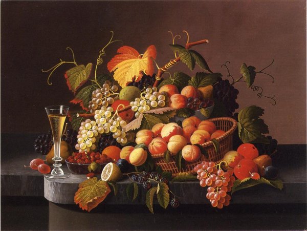 Bountiful Nature by Severin Roesen - Hand-Painted Oil Painting Reproduction