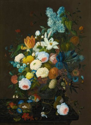 Floral Still Life by Severin Roesen Oil Painting