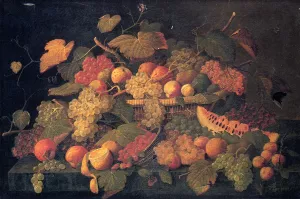 Still Life: An Abundance of Fruit Oil painting by Severin Roesen