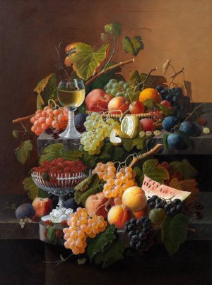 Still Life by Severin Roesen Oil Painting