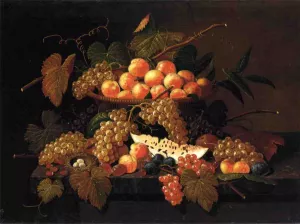 Still Life with Fruit and Nest painting by Severin Roesen