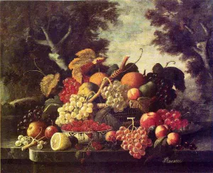 The Abundance of Fruit by Severin Roesen - Oil Painting Reproduction