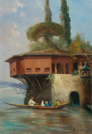 A Yali by the Anadolu Hisari by Sevket Dag Oil Painting