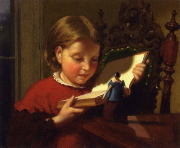 Main Product Photo of An Interesting Book Painting by Seymour Joseph Guy