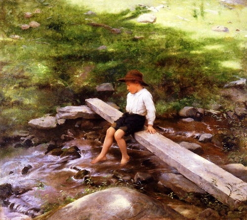 Main Product Photo of Daydreaming Painting by Seymour Joseph Guy