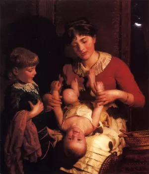 See-Saw, Margery Daw by Seymour Joseph Guy Oil Painting
