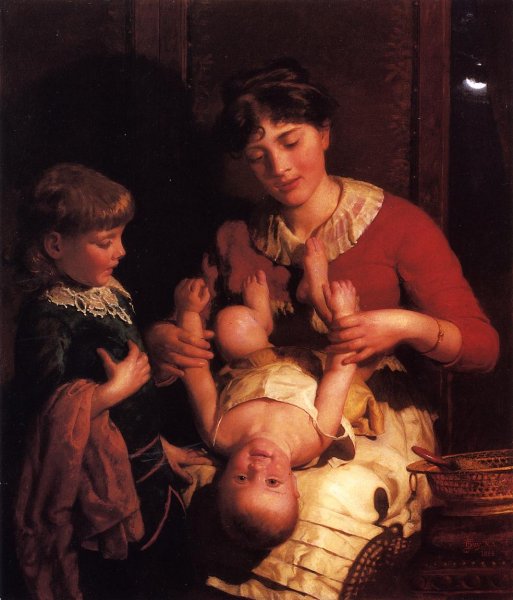 See-Saw, Margery Daw by Seymour Joseph Guy - Hand-Painted Oil Painting Reproduction
