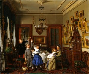 The Contest for the Bouquet by Seymour Joseph Guy Oil Painting