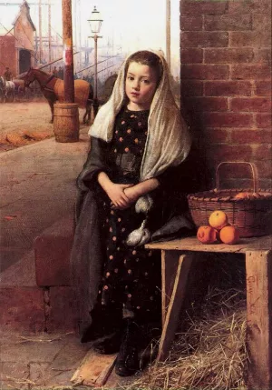 The Little Orange Girl by Seymour Joseph Guy Oil Painting