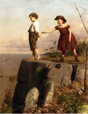 Unconcious of Danger by Seymour Joseph Guy Oil Painting