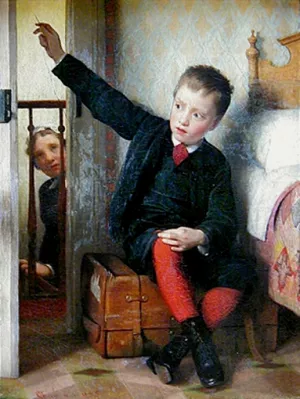 Up for Repairs, the Torn Trousers Oil painting by Seymour Joseph Guy