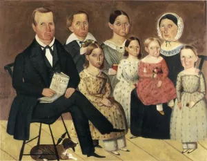 The John G. Wagner Family by Sheldon Peck - Oil Painting Reproduction