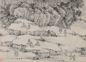 The Nodding Stone Terrace, Tiger Hill, and the Thousand-Man Seat by Shen Zhou Oil Painting