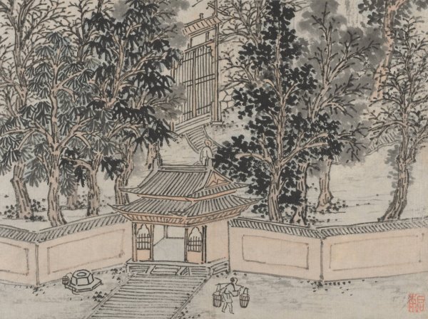 Main Product Photo of Tiger-Flight Spring at the Back Gate  Painting by Shen Zhou