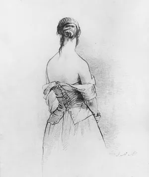 Back of a Woman from McGuire Scrapbook painting by Shepard Alonzo Mount