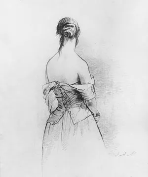 Back of a Woman from McGuire Scrapbook Oil painting by Shepard Alonzo Mount