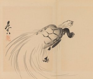 Zeshin iboku tairyukyo gafu, Pl.12 by Shibata Zeshin Oil Painting