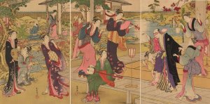 Masterpieces selected from the Ukiyoye School, Pl.13 by Shiichi Tajima Oil Painting
