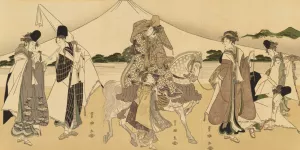 Masterpieces selected from the Ukiyoye School, Pl.16 by Shiichi Tajima Oil Painting