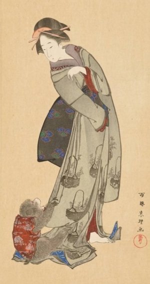 Masterpieces selected from the Ukiyoye School, Pl.26 by Shiichi Tajima Oil Painting