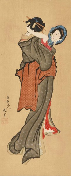 Masterpieces selected from the Ukiyoye School, Pl.32 by Shiichi Tajima Oil Painting