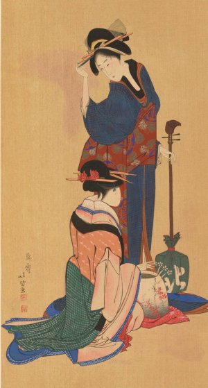 Masterpieces selected from the Ukiyoye School, Pl.33 by Shiichi Tajima Oil Painting