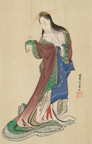 Masterpieces selected from the Ukiyoye School, Pl.36 by Shiichi Tajima Oil Painting