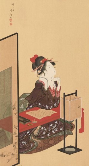 Masterpieces selected from the Ukiyoye School, Pl.37 by Shiichi Tajima Oil Painting