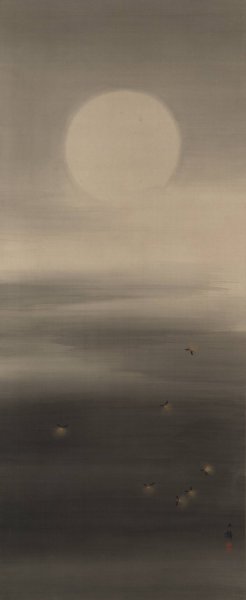 Seven Fireflies in the Moonlight by Shiokawa Bunrin Oil Painting