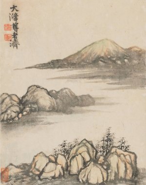Reminiscences of Qinhuai River pl2 by Shitao Oil Painting