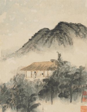 Reminiscences of Qinhuai River pl4 by Shitao Oil Painting