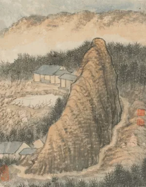 Reminiscences of Qinhuai River pl8 by Shitao Oil Painting
