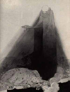 Mung, the God of Death by Sidney H. Sime Oil Painting