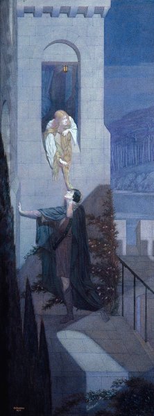 Elleas And Melisande  by Sidney Harold Meteyard - Hand-Painted Oil Painting Reproduction