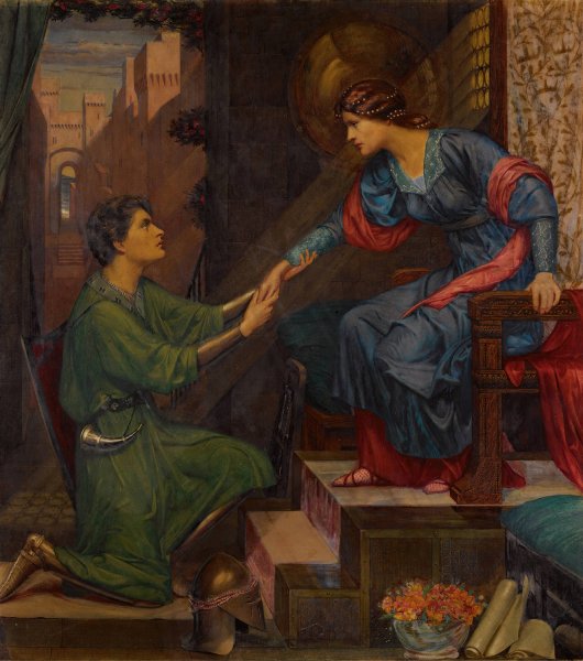 Tristram and Yseult by Sidney Harold Meteyard - Hand-Painted Oil Painting Reproduction