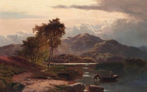 Embarking On A Fishing Trip by Sidney Richard Percy Oil Painting
