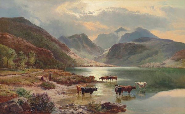 Main Product Photo of Glencoe From Loch Leven, Scotland  Painting by Sidney Richard Percy