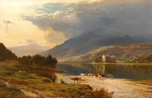Kilchurn Castle, Loch Awe by Sidney Richard Percy Oil Painting