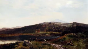 Llyn-y-Ddinas, North Wales by Sidney Richard Percy - Oil Painting Reproduction