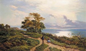 Overlooking the Bay by Sidney Richard Percy Oil Painting