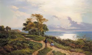 Overlooking the Bay by Sidney Richard Percy Oil Painting