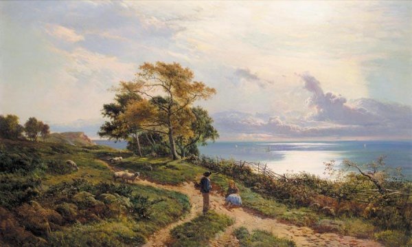 Main Product Photo of Overlooking the Bay Painting by Sidney Richard Percy