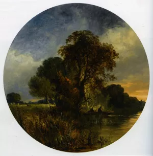 River Landscape Pair Part 1 Oil painting by Sidney Richard Percy